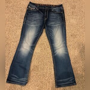Rock Revival Dark Blue Bootcut Jeans Style: July in Size 33